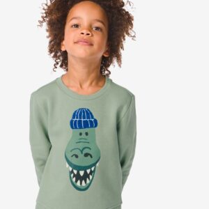 HEMA Kindersweater Dino Groen (groen) ~ Spinze.nl