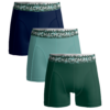 Muchachomalo Boxershorts Short Solid Green/Green/Blue 3-Pack-M ~ Spinze.nl