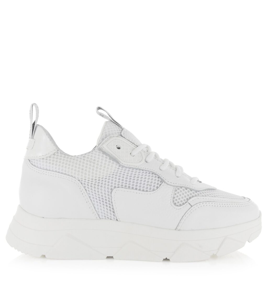 STEVE MADDEN Pitty Wit Leer Lage sneakers Dames ~ Spinze.nl