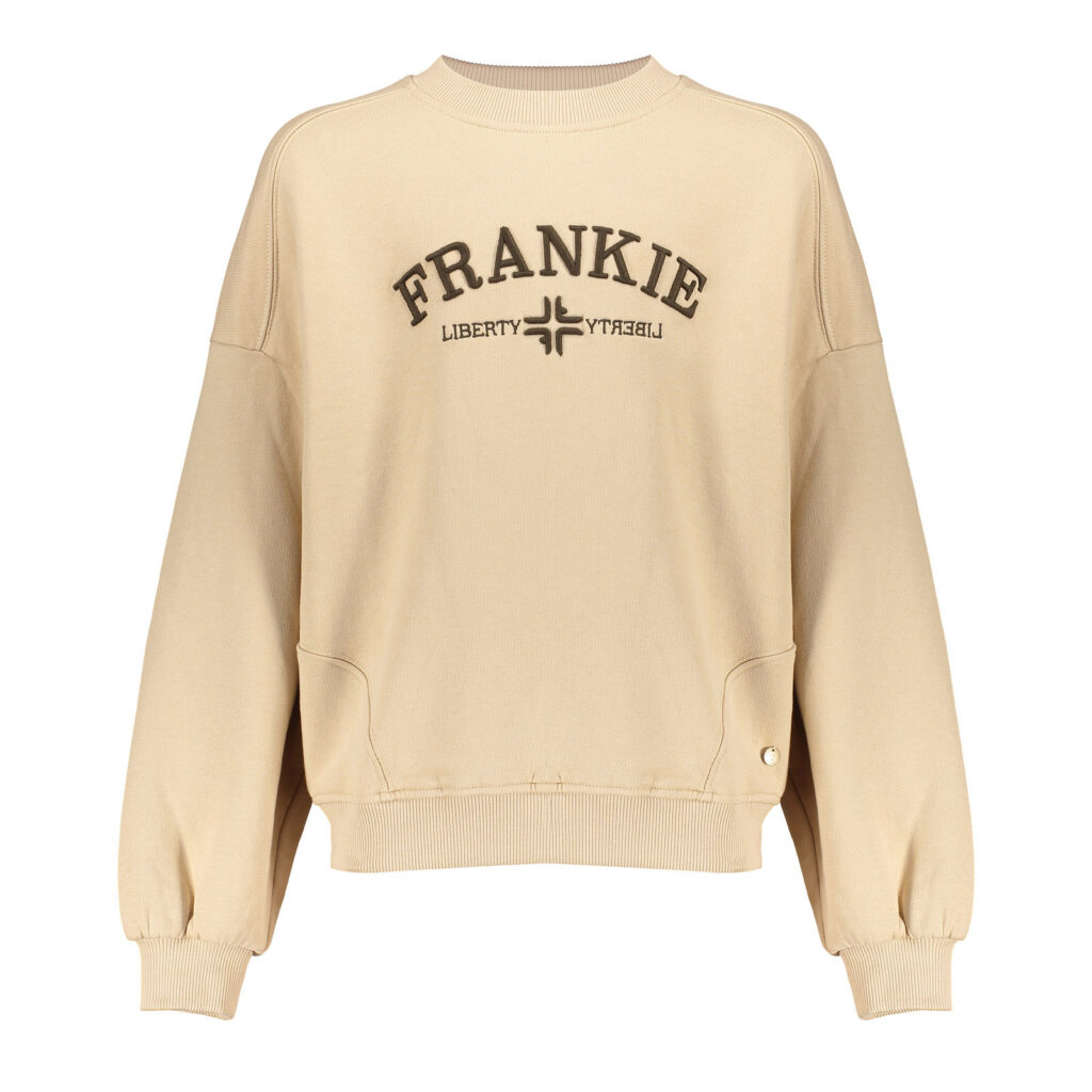 Frankie & Liberty Meisjes sweat shirt - Kymora C - Zand ~ Spinze.nl