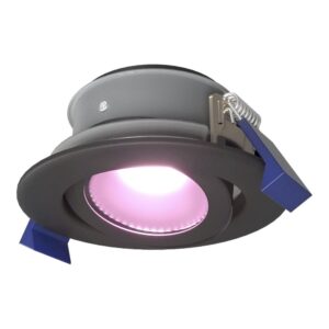 HOFTRONIC SMART Smart Lima LED inbouwspot - Kantelbaar - Dimbaar - RGBWW - IP65 waterdicht en stofdicht - Buiten - Badkamer - GU10 verwisselbare lichtbron - 5 Watt - Veiligheidsglas - Zwart - 2 jaar garantie ~ Spinze.nl